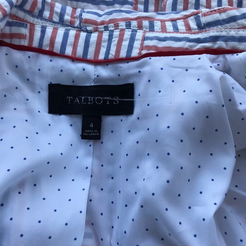 Talbots Patchwork Stripe Blazer Jacket NEW - image 8